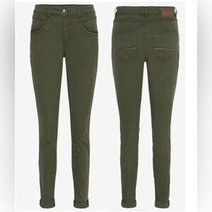 **MOS MOSH*  Naomi Tresure Pant Mermaid   Chic Olive Green Slim Fit Pants